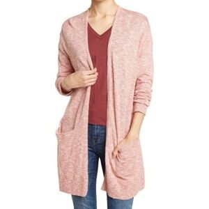 Madewell Women's Light Pink Open-Front Cardigan XS‎